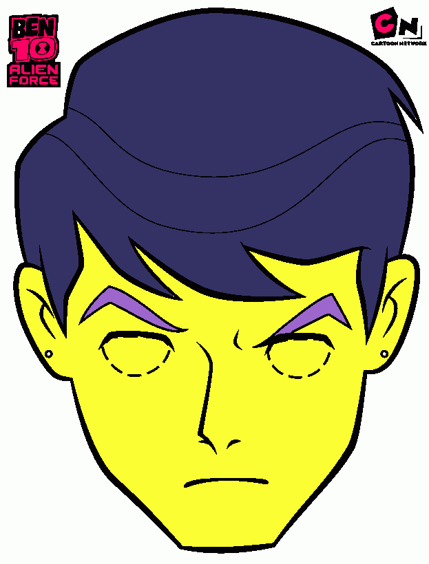 CARETA BEN 10 para colorear