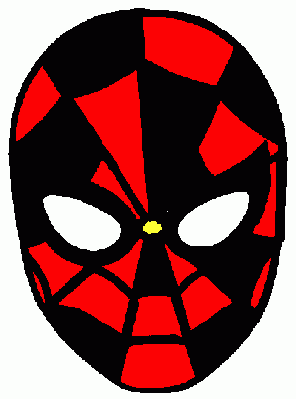 careta de spiderman para colorear