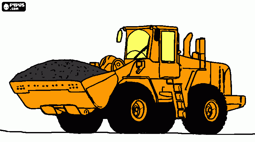 cargador frontal para colorear