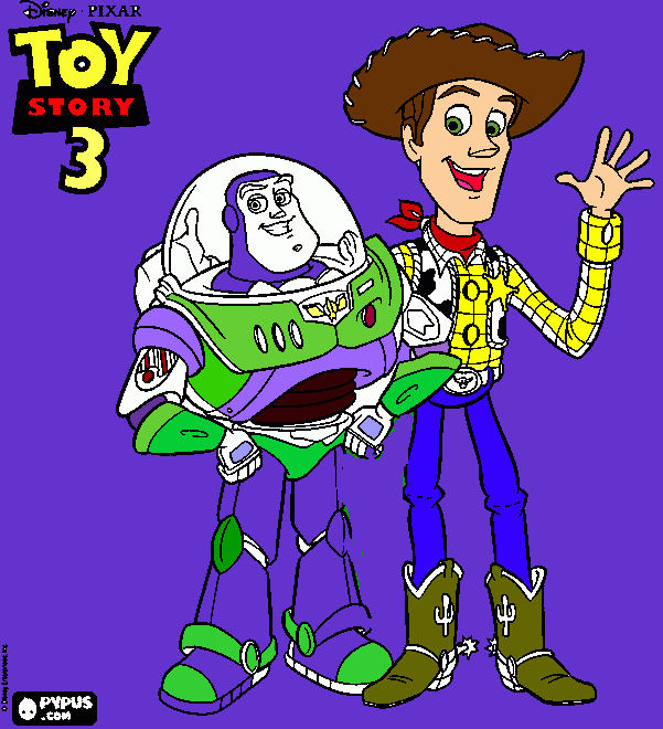 caricatura toy story para colorear