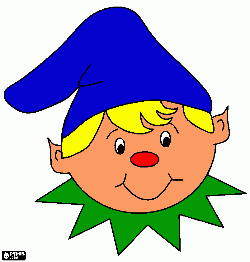 carita de duende para colorear
