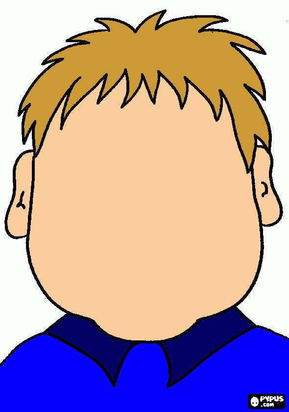 carita de niño para colorear
