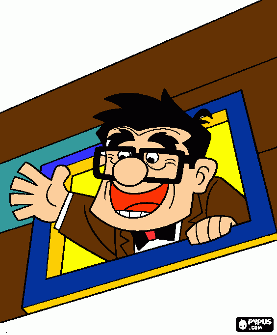 Carl Fredricksen para colorear