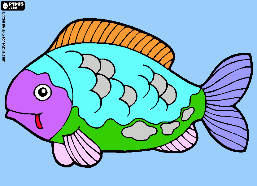 Carpa koi. Peces ornamentales orientales para colorear