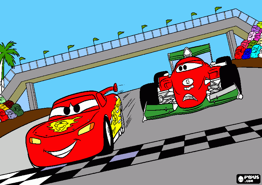 carrera de trevor para colorear