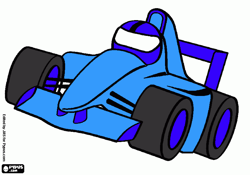 carreras f1 para colorear