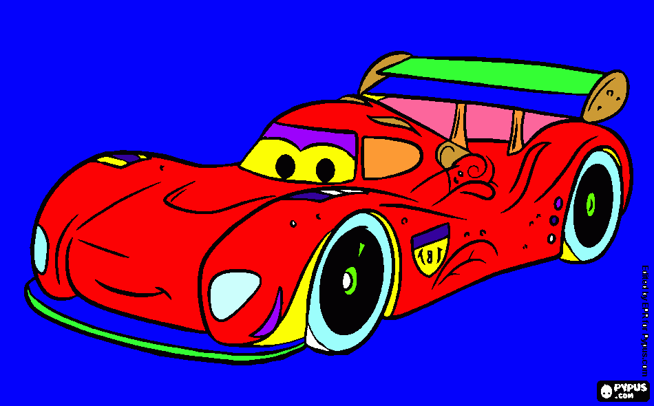 carro card para colorear