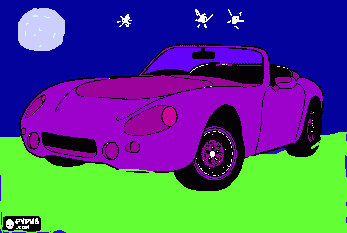 carro ferrari para colorear
