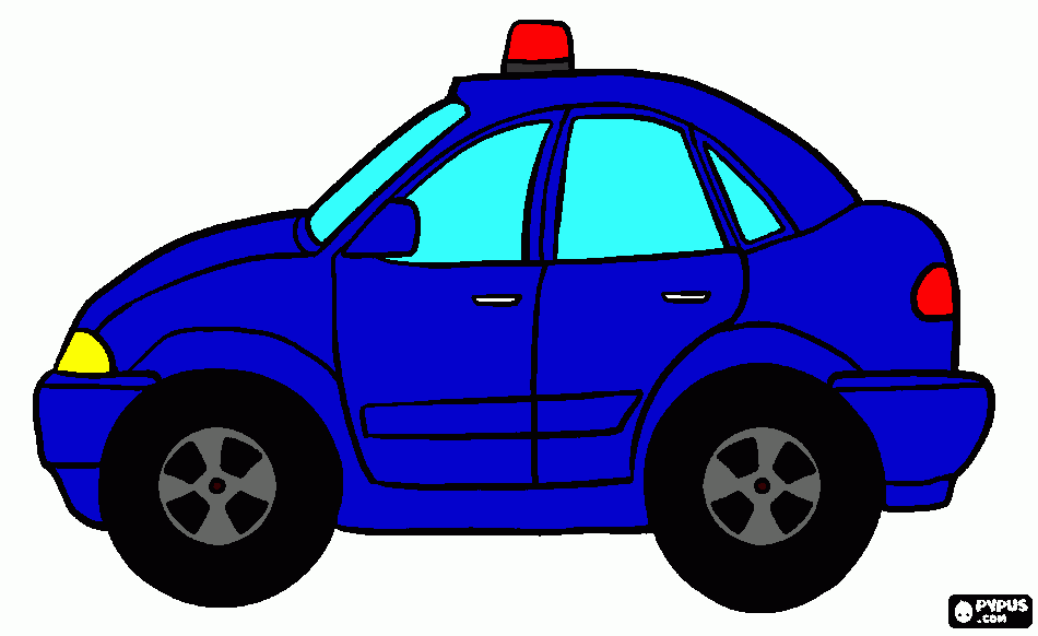 CARRO POLICIA para colorear