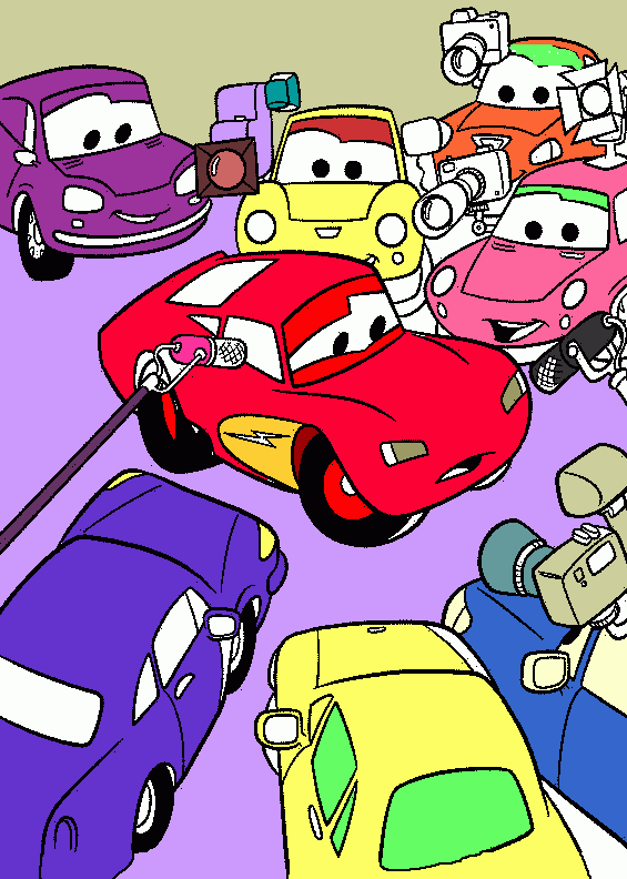 cars  y  sus    amigos para colorear