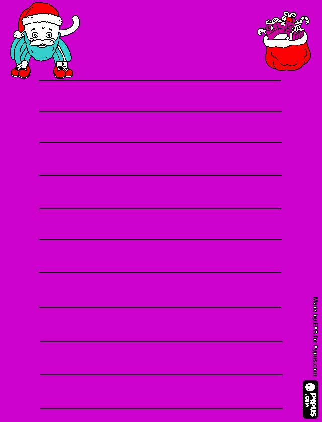 Carta para el niño Dios para colorear
