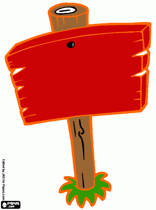 cartello para colorear