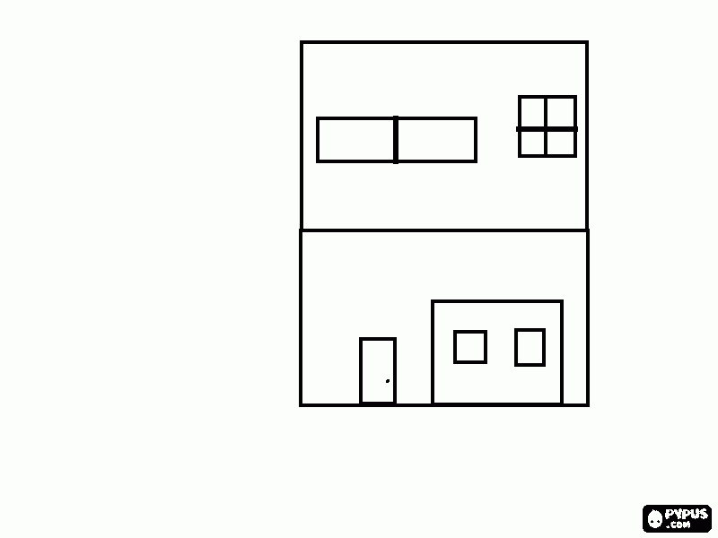 CASA DE 2 PISOS PARA COLOREAR!! para colorear