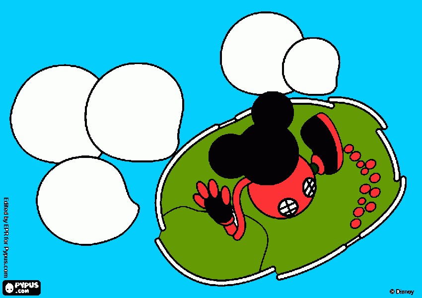casa de mikey mouse para colorear
