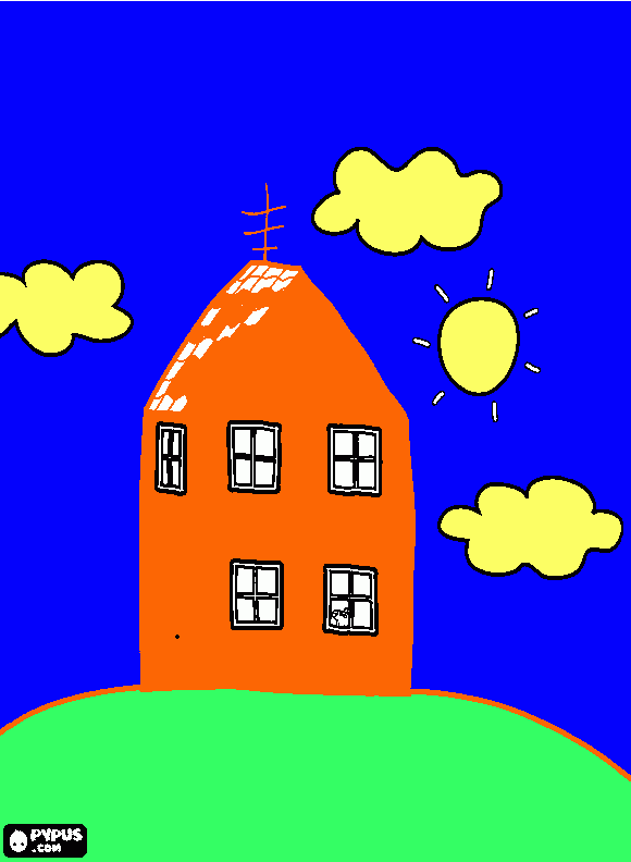 casa de pepa pigg para colorear