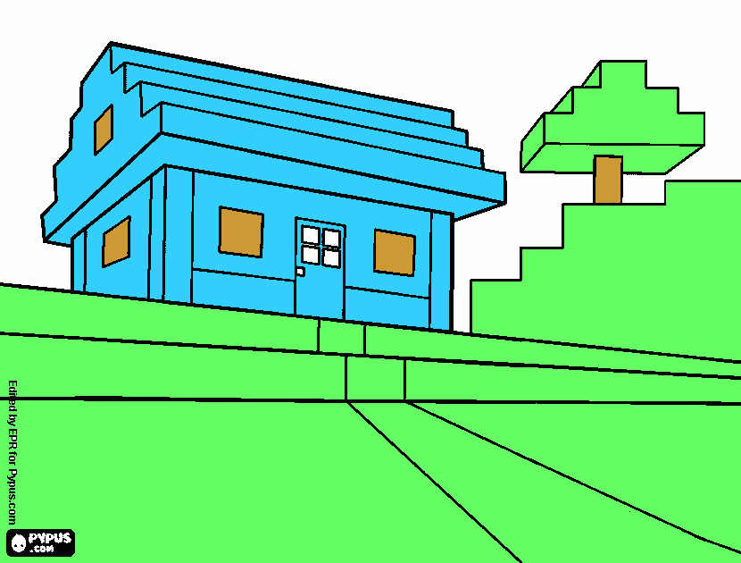 Casa pro para colorear
