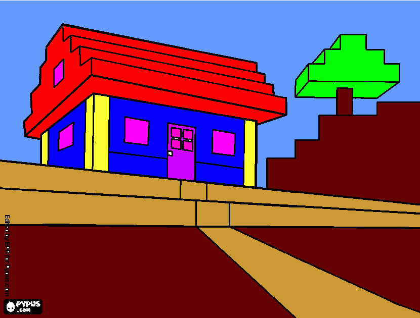 casa superguai para colorear