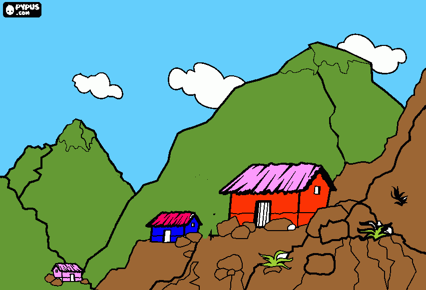 casamontaña para colorear