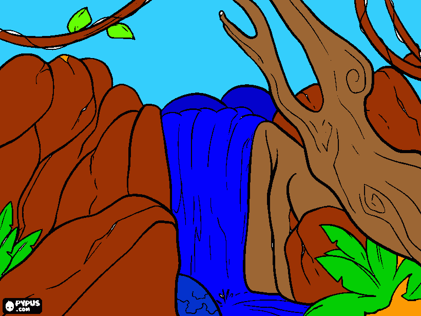 CASCADAS para colorear