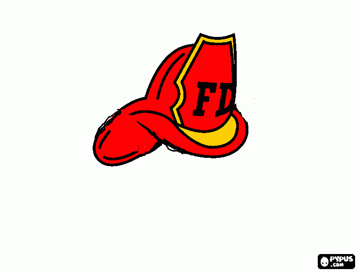 Casco de Bombero para colorear