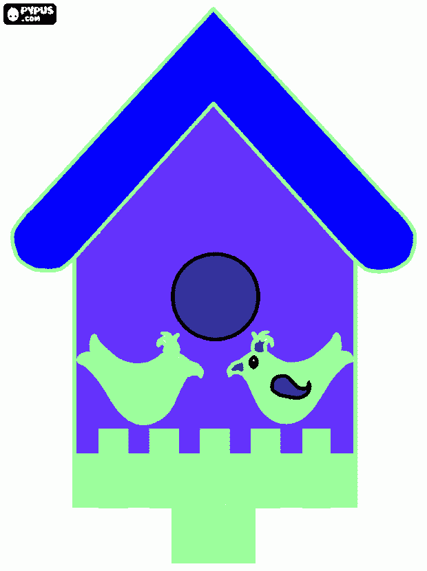 CASITA DE POLLITOS para colorear