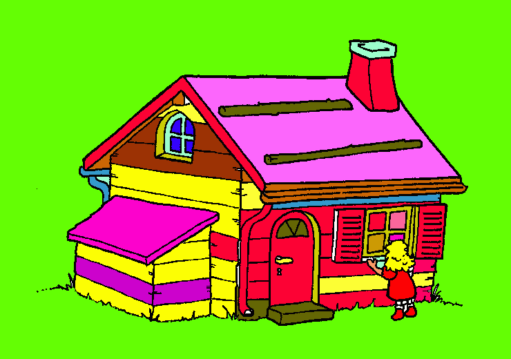 casita los 3 osos para colorear