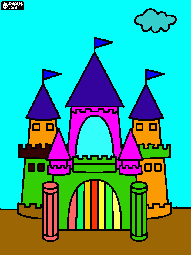 castell de cavallers para colorear