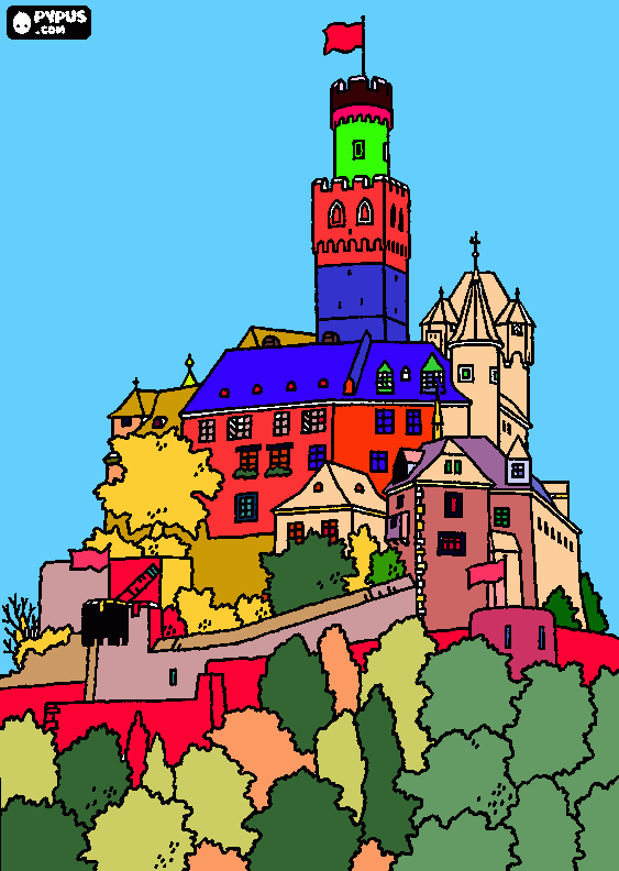 Castell del Rei de Sant Jordi para colorear