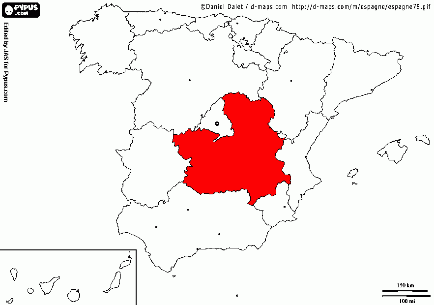 CASTILLA la mancha para colorear