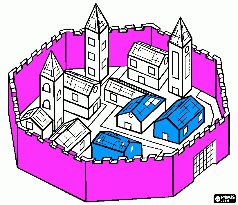 CASTILLO AMANTE para colorear