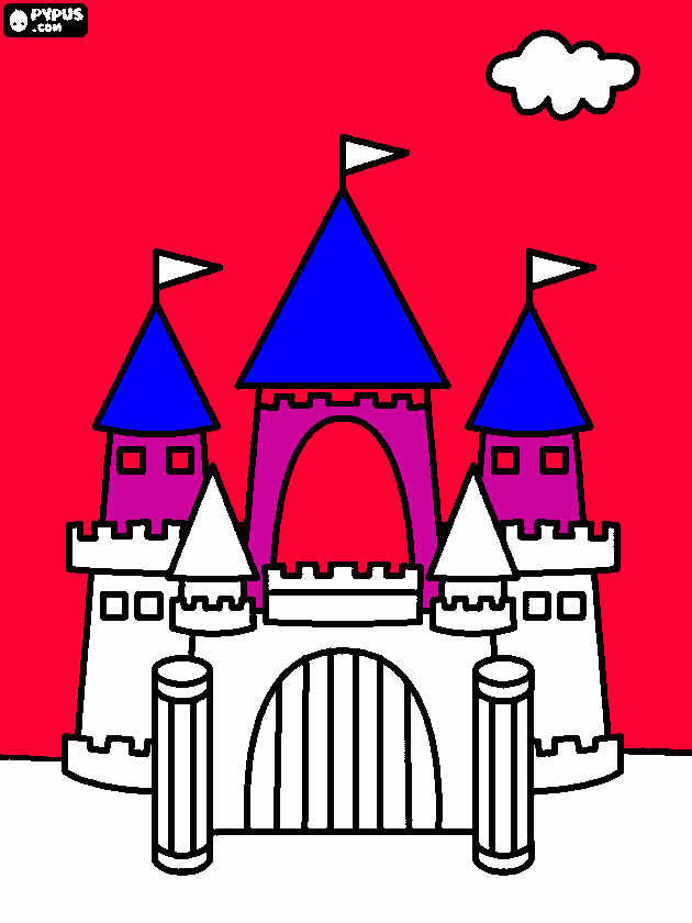 castillo de arena  para colorear