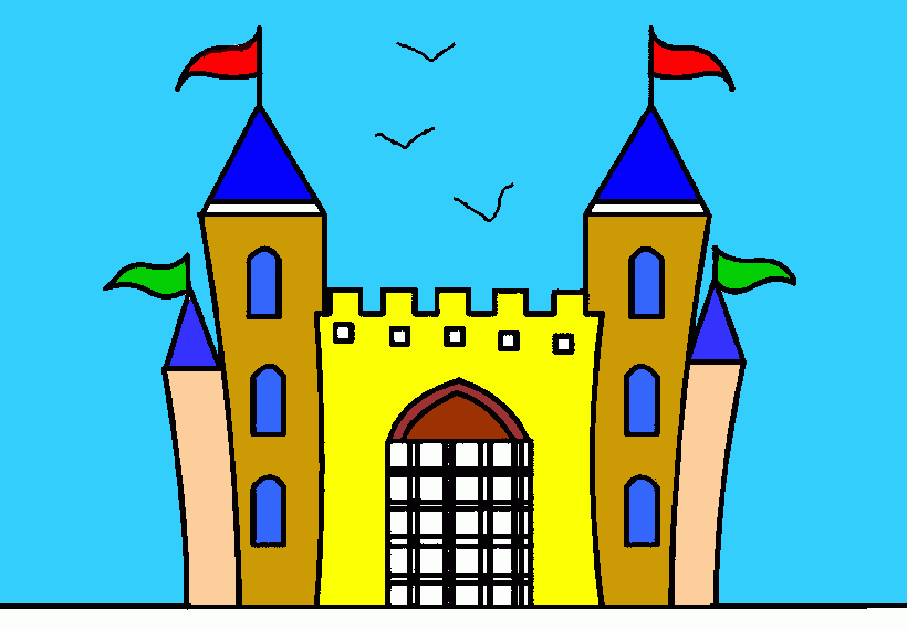 castillo infantil para colorear
