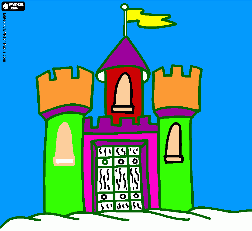 castillo para ame para colorear