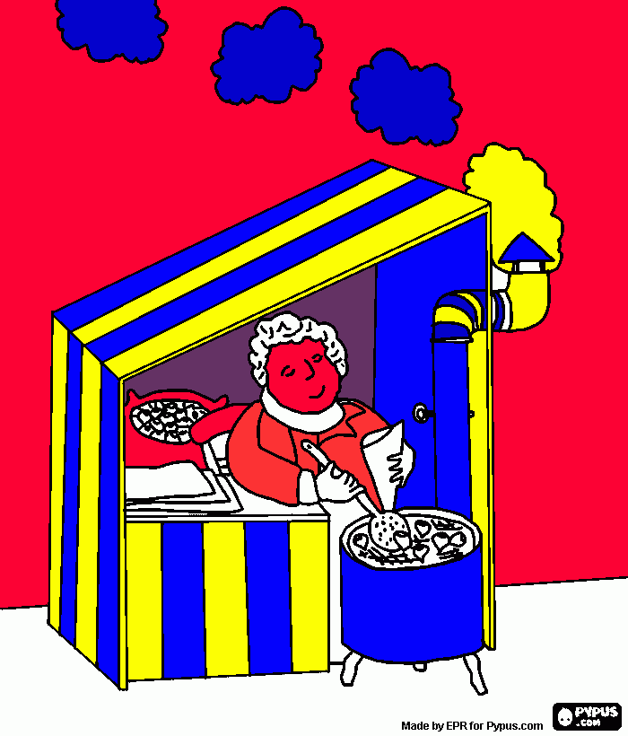 casuta para colorear