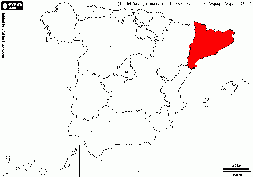 cataluña para colorear