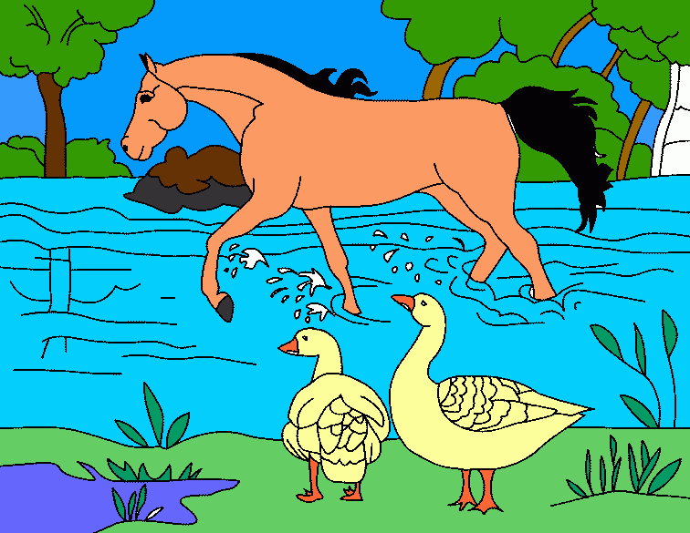 cAVALL para colorear