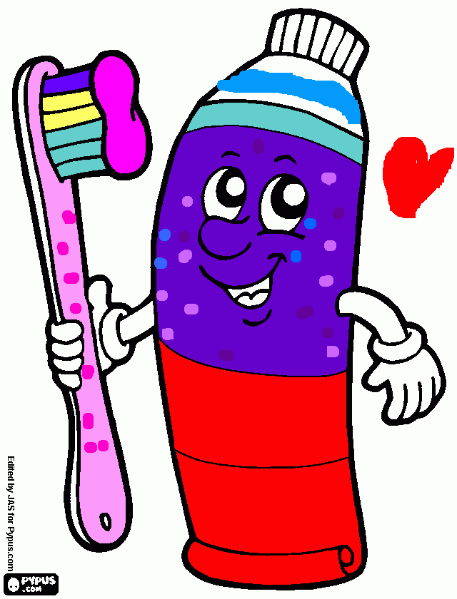Cepillo y Dentifríco!! para colorear