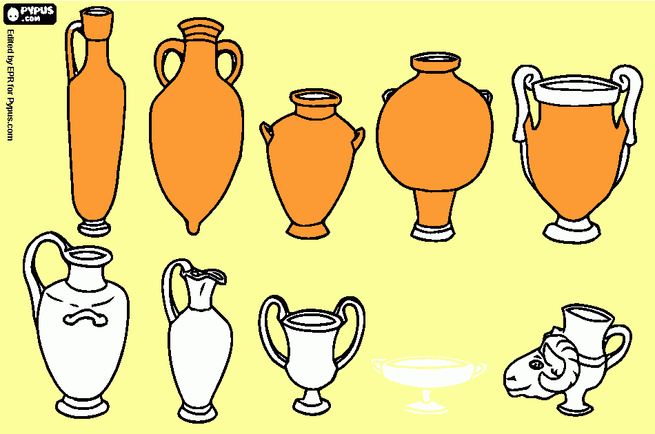 ceramica romana para colorear