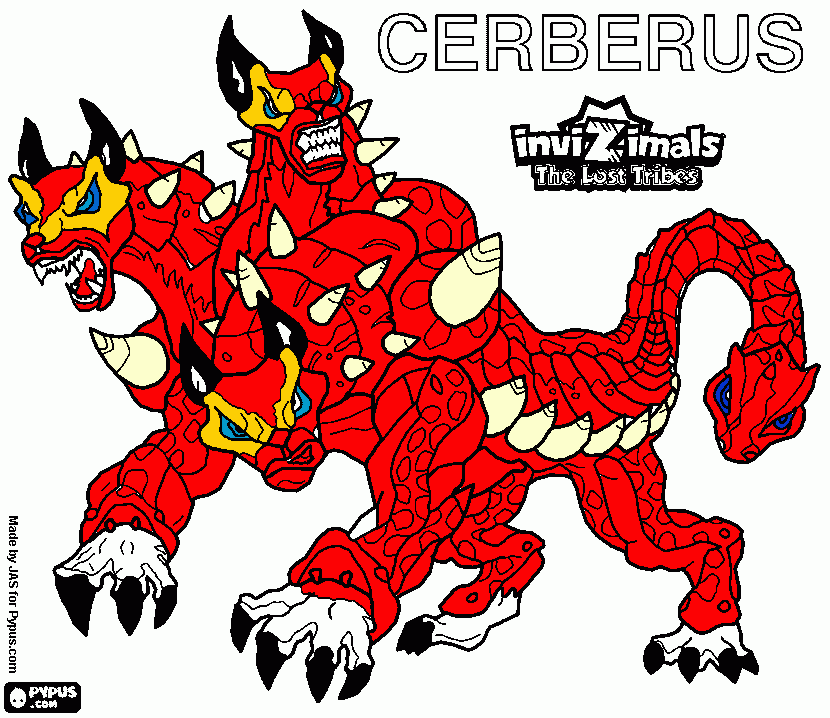 cerberus para colorear
