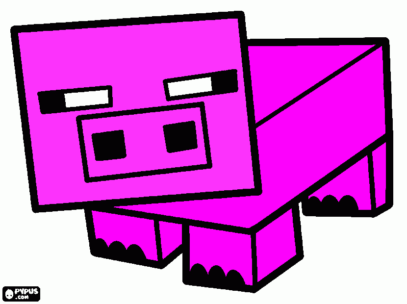 CERDITO DE MINECRAFT para colorear