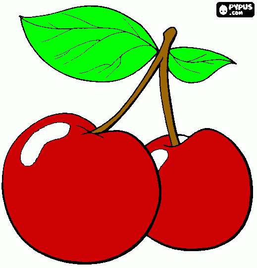 cereza para colorear