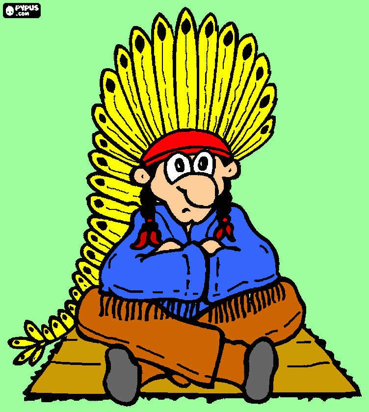 chaman para colorear