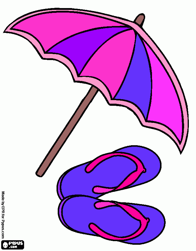 chanclitas para colorear