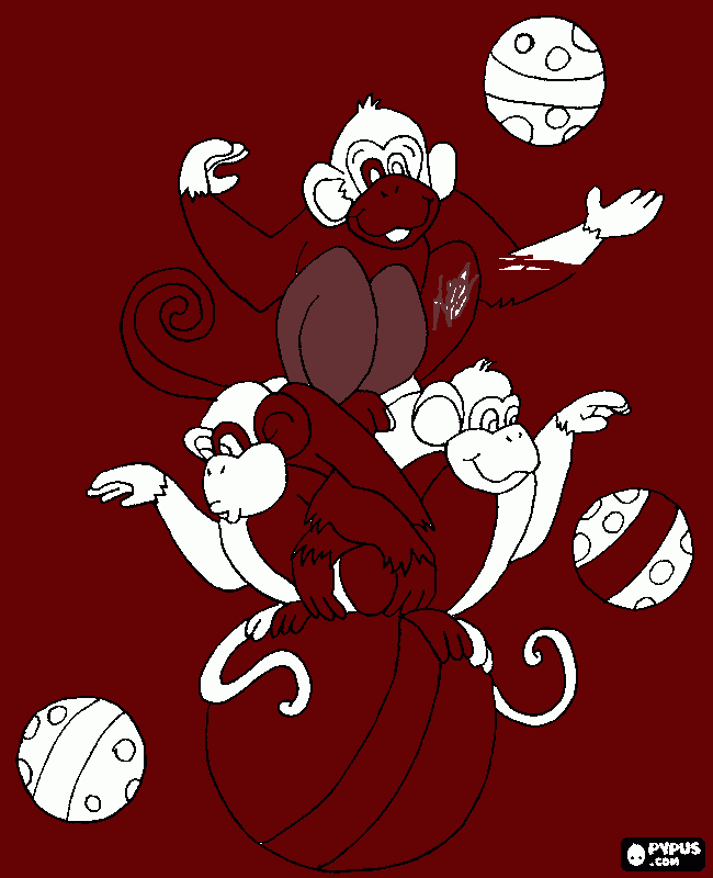changos para colorear