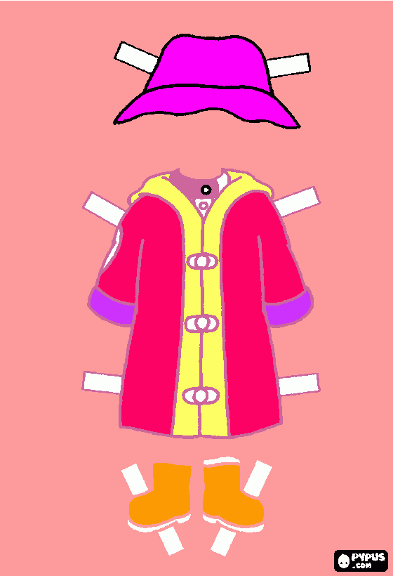 chaqueta impermeable para colorear