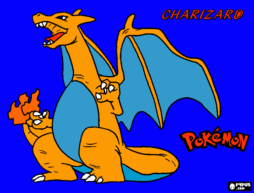 charisard para colorear