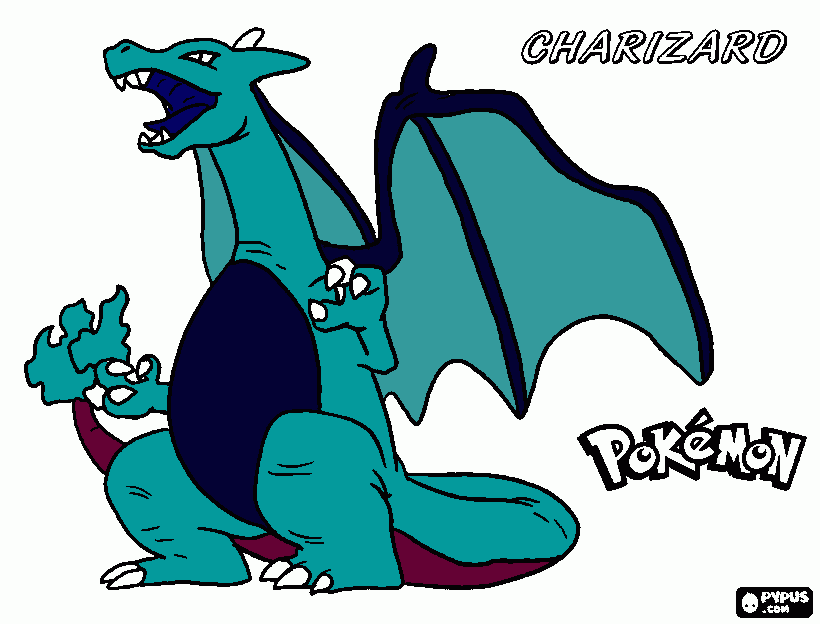 charizrd para colorear