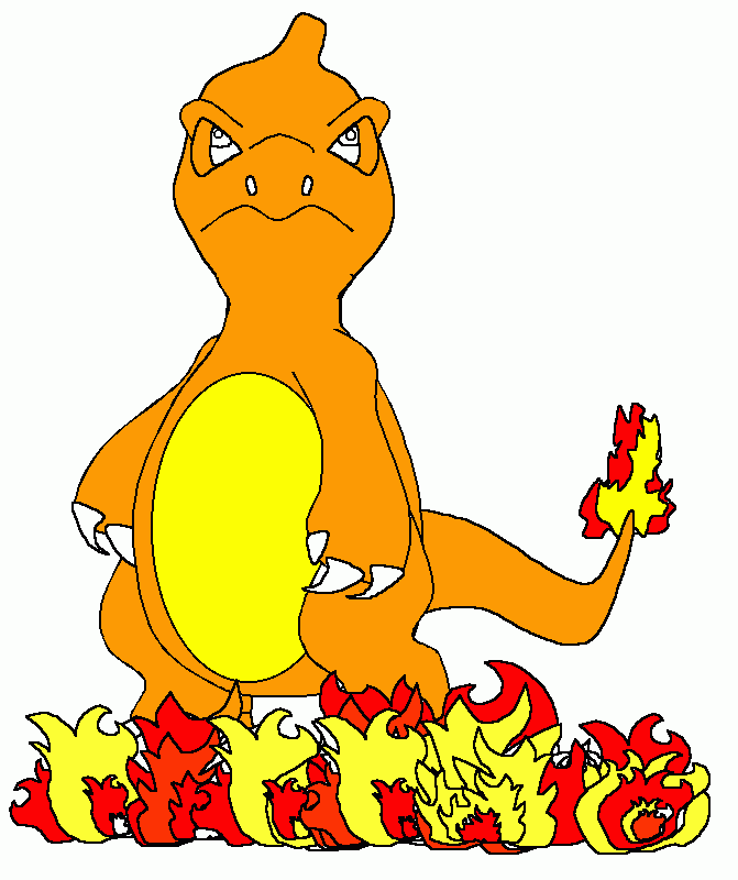 charmander para colorear