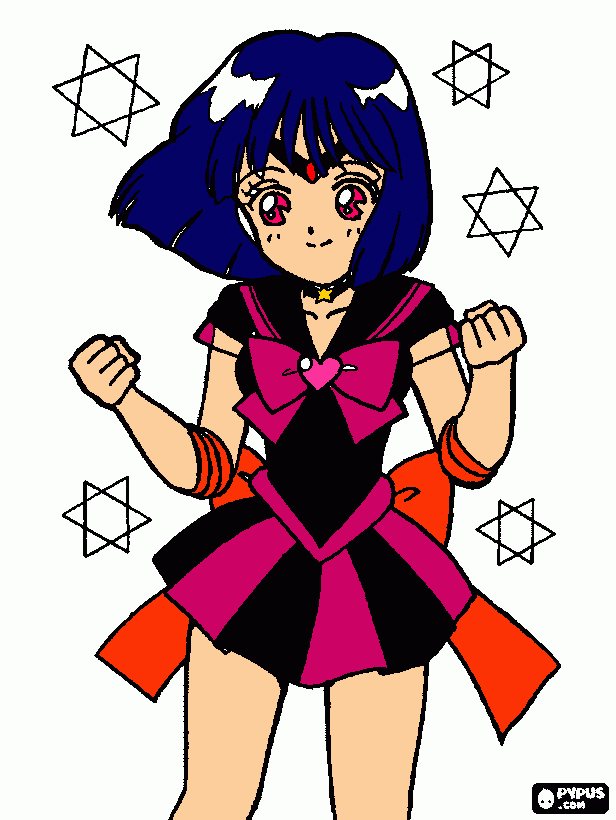 chica anime  para colorear