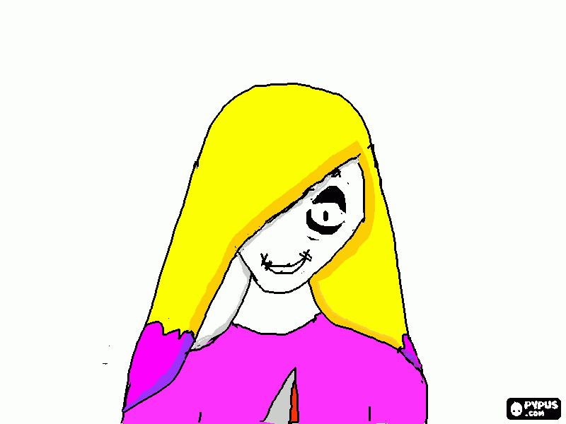 chica de 11 fanatica de crepypastas se vuel veloca secema pone su piel de blanco y se cema los parpados y se cose la voca para colorear
